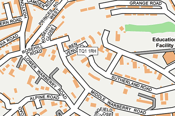 TQ1 1RH map - OS OpenMap – Local (Ordnance Survey)