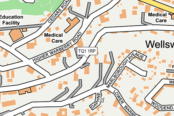 TQ1 1RP map - OS OpenMap – Local (Ordnance Survey)