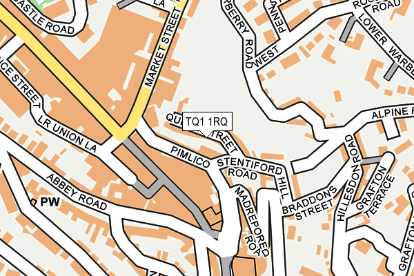 TQ1 1RQ map - OS OpenMap – Local (Ordnance Survey)