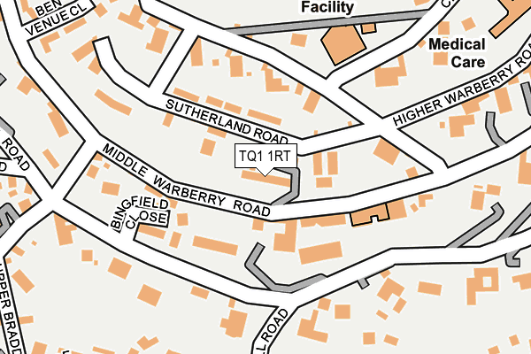 TQ1 1RT map - OS OpenMap – Local (Ordnance Survey)