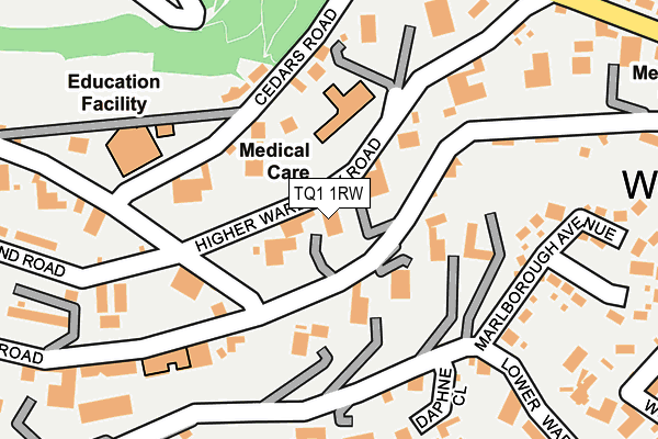 TQ1 1RW map - OS OpenMap – Local (Ordnance Survey)