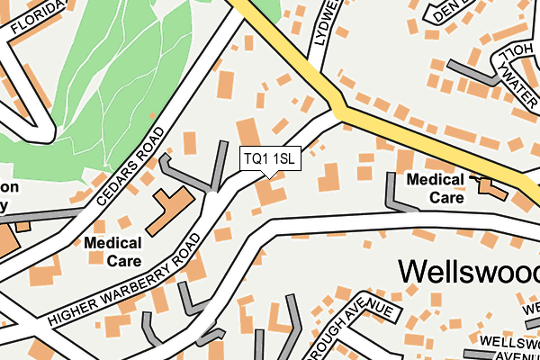TQ1 1SL map - OS OpenMap – Local (Ordnance Survey)