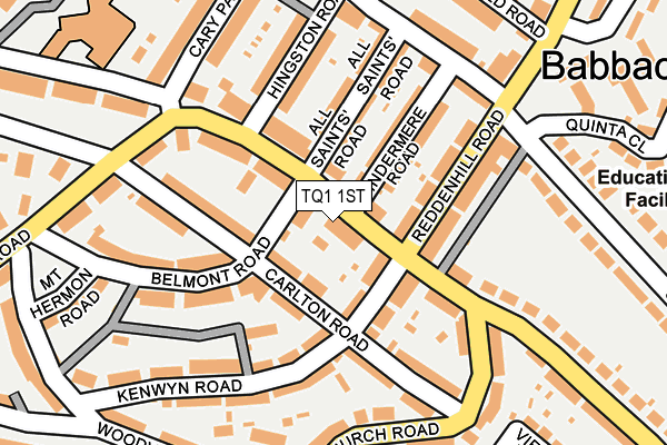 TQ1 1ST map - OS OpenMap – Local (Ordnance Survey)