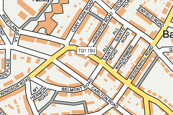 TQ1 1SU map - OS OpenMap – Local (Ordnance Survey)