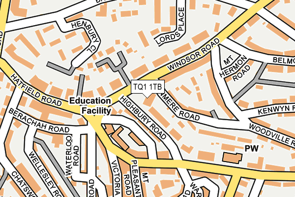 TQ1 1TB map - OS OpenMap – Local (Ordnance Survey)
