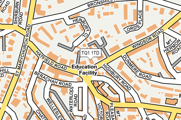 TQ1 1TD map - OS OpenMap – Local (Ordnance Survey)