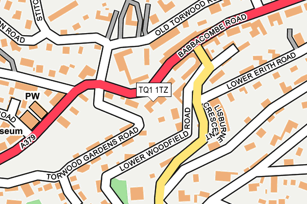 TQ1 1TZ map - OS OpenMap – Local (Ordnance Survey)