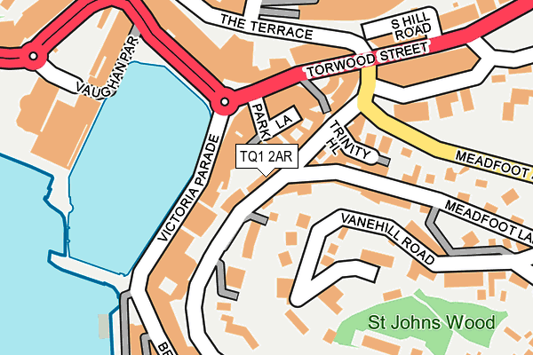 TQ1 2AR map - OS OpenMap – Local (Ordnance Survey)