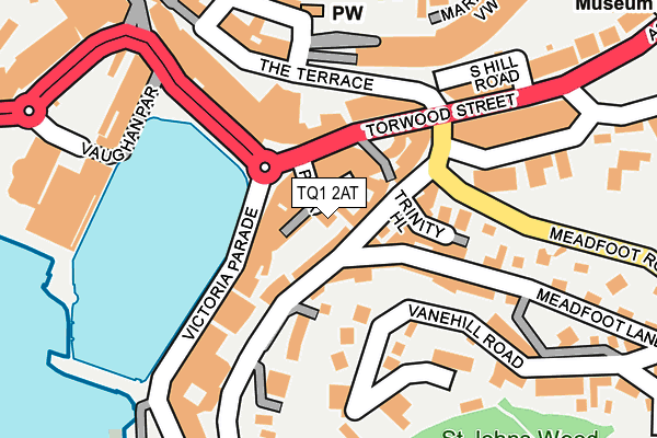 TQ1 2AT map - OS OpenMap – Local (Ordnance Survey)