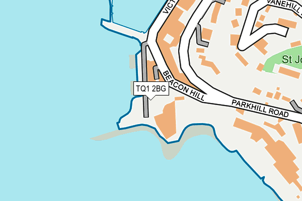 TQ1 2BG map - OS OpenMap – Local (Ordnance Survey)