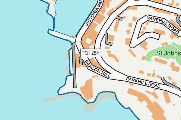 TQ1 2BH map - OS OpenMap – Local (Ordnance Survey)