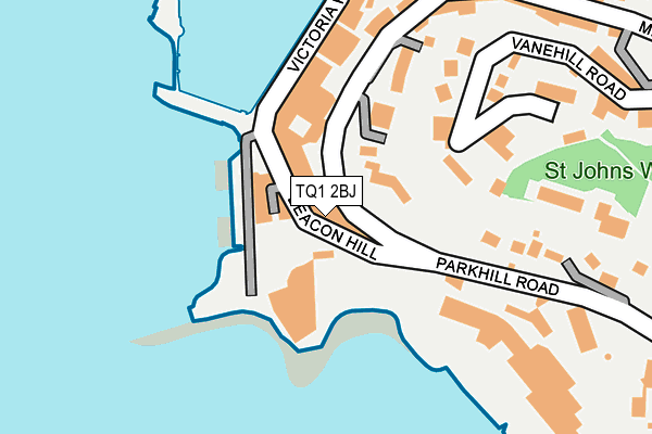 TQ1 2BJ map - OS OpenMap – Local (Ordnance Survey)