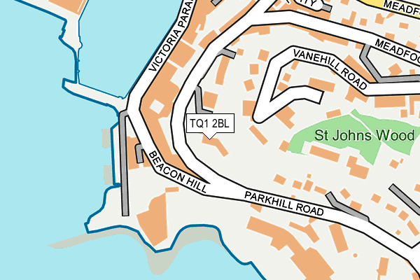 TQ1 2BL map - OS OpenMap – Local (Ordnance Survey)