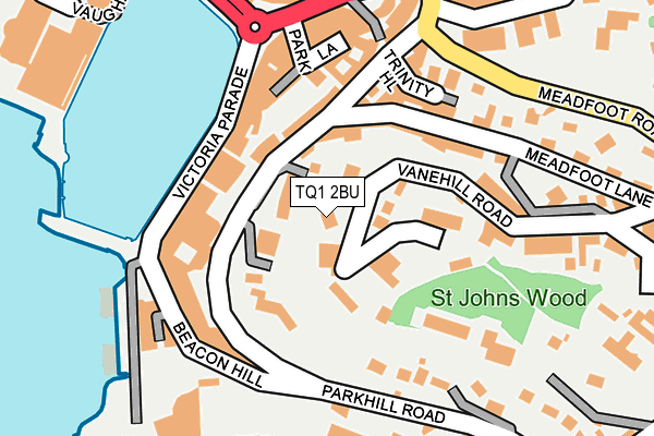 TQ1 2BU map - OS OpenMap – Local (Ordnance Survey)
