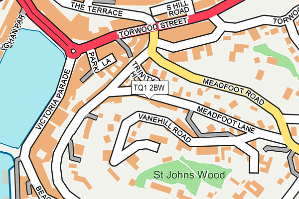 TQ1 2BW map - OS OpenMap – Local (Ordnance Survey)