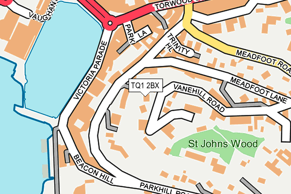 TQ1 2BX map - OS OpenMap – Local (Ordnance Survey)