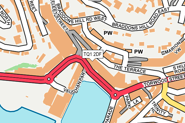 TQ1 2DF map - OS OpenMap – Local (Ordnance Survey)