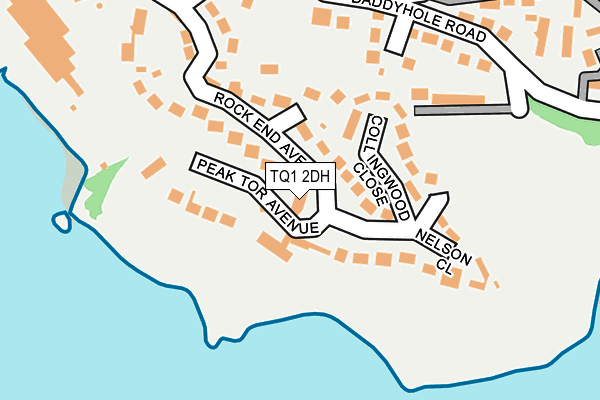 TQ1 2DH map - OS OpenMap – Local (Ordnance Survey)