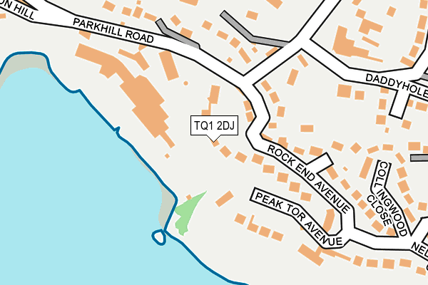 TQ1 2DJ map - OS OpenMap – Local (Ordnance Survey)