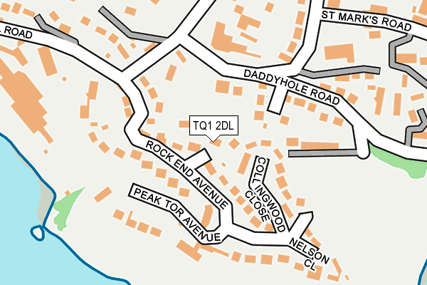 TQ1 2DL map - OS OpenMap – Local (Ordnance Survey)