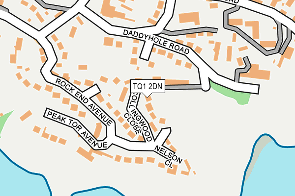 TQ1 2DN map - OS OpenMap – Local (Ordnance Survey)