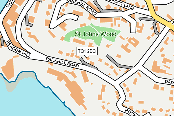 TQ1 2DQ map - OS OpenMap – Local (Ordnance Survey)