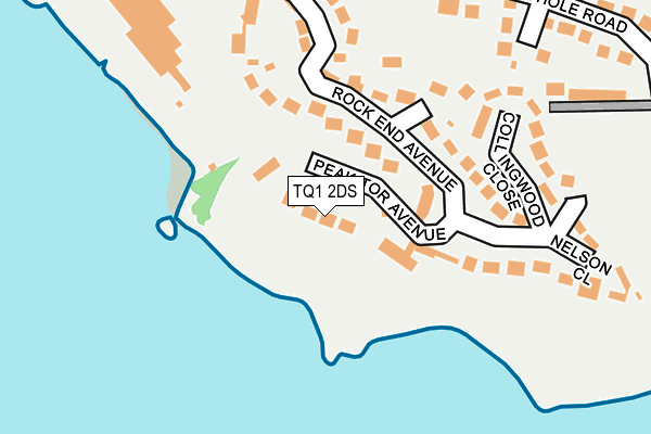 TQ1 2DS map - OS OpenMap – Local (Ordnance Survey)