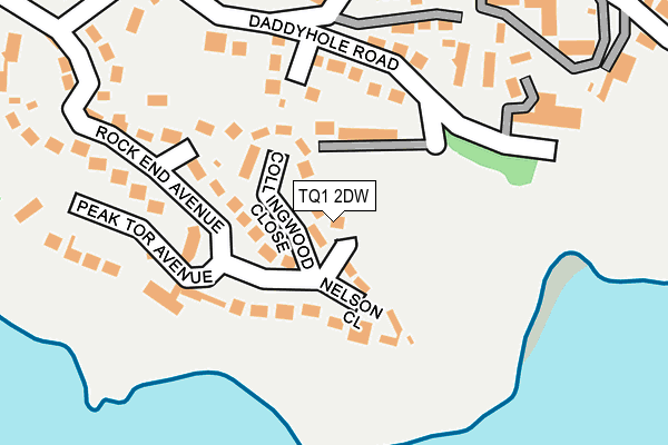 TQ1 2DW map - OS OpenMap – Local (Ordnance Survey)