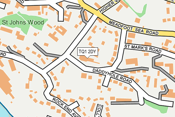 TQ1 2DY map - OS OpenMap – Local (Ordnance Survey)