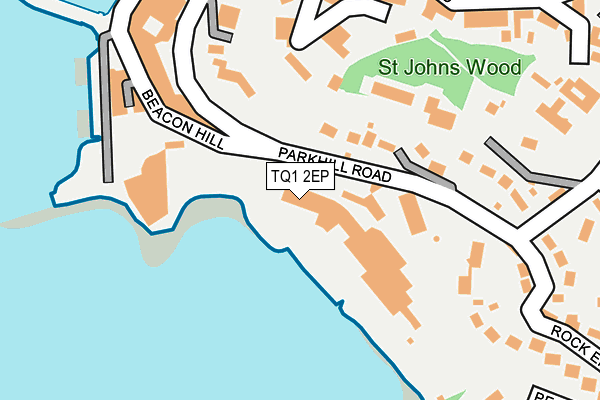 TQ1 2EP map - OS OpenMap – Local (Ordnance Survey)