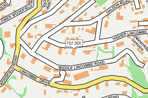 TQ1 2EX map - OS OpenMap – Local (Ordnance Survey)