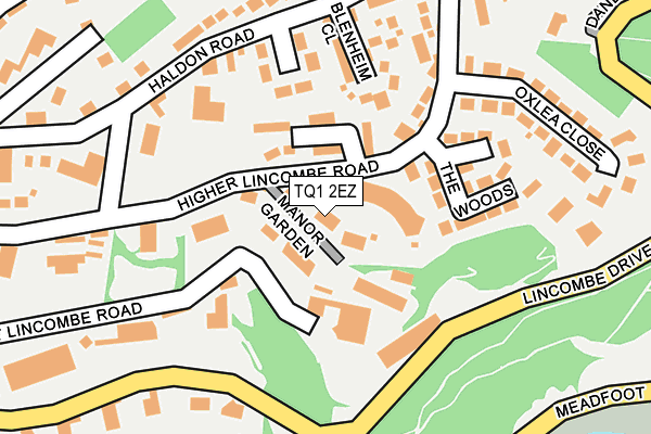 TQ1 2EZ map - OS OpenMap – Local (Ordnance Survey)