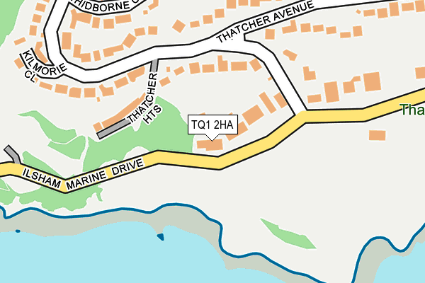 TQ1 2HA map - OS OpenMap – Local (Ordnance Survey)