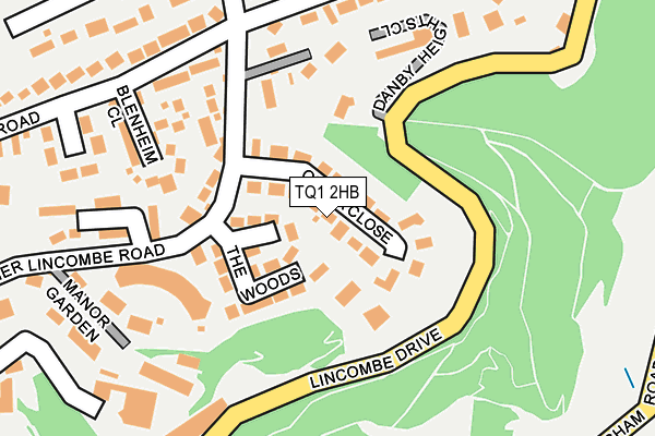 TQ1 2HB map - OS OpenMap – Local (Ordnance Survey)