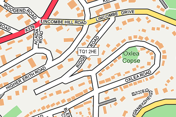 TQ1 2HE map - OS OpenMap – Local (Ordnance Survey)