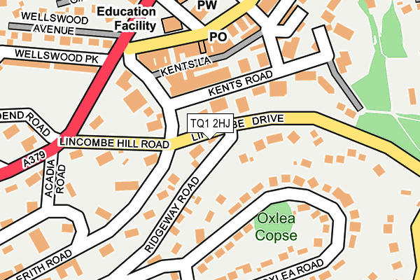 TQ1 2HJ map - OS OpenMap – Local (Ordnance Survey)