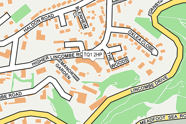 TQ1 2HP map - OS OpenMap – Local (Ordnance Survey)