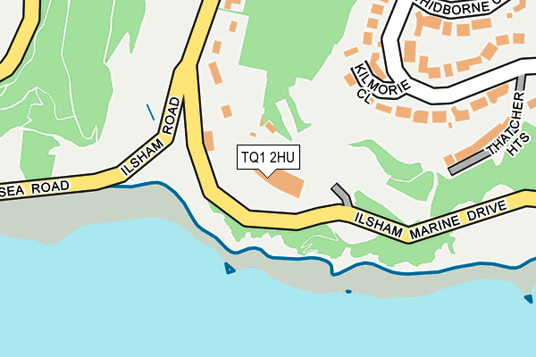 TQ1 2HU map - OS OpenMap – Local (Ordnance Survey)