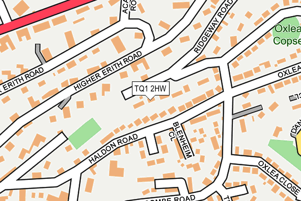 TQ1 2HW map - OS OpenMap – Local (Ordnance Survey)