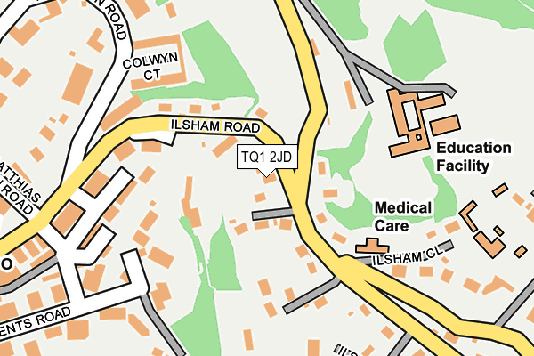 TQ1 2JD map - OS OpenMap – Local (Ordnance Survey)