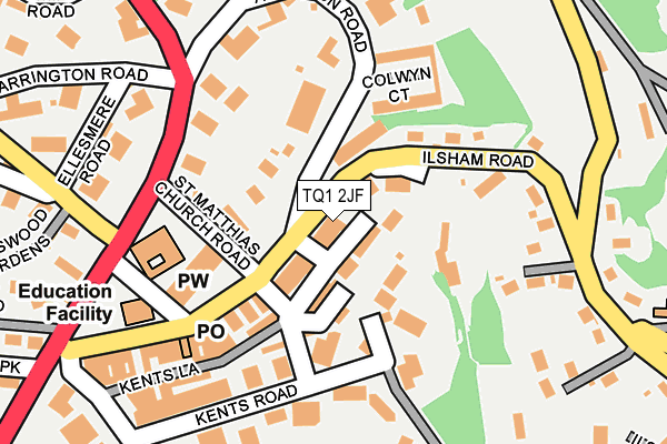 TQ1 2JF map - OS OpenMap – Local (Ordnance Survey)