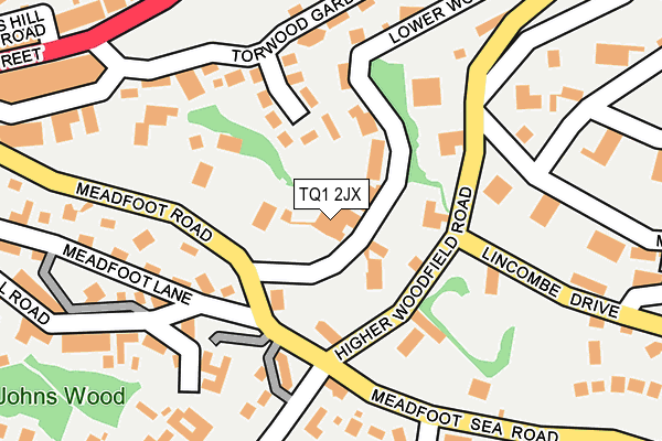 TQ1 2JX map - OS OpenMap – Local (Ordnance Survey)