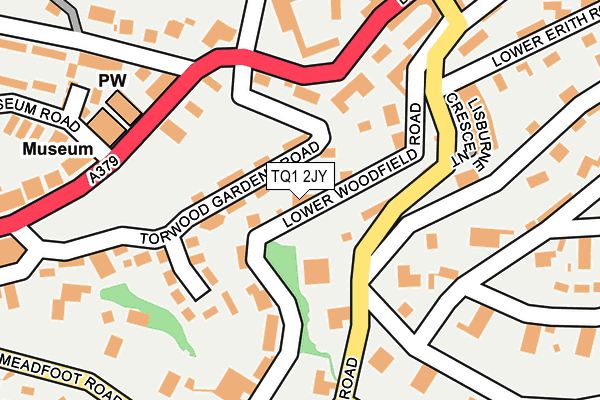 TQ1 2JY map - OS OpenMap – Local (Ordnance Survey)