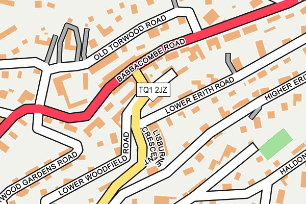 TQ1 2JZ map - OS OpenMap – Local (Ordnance Survey)