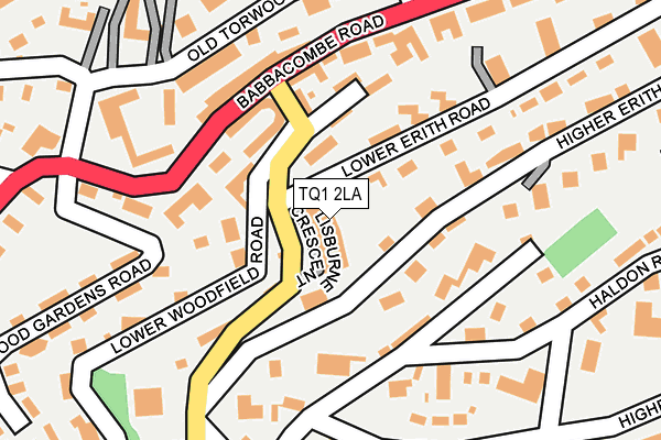 TQ1 2LA map - OS OpenMap – Local (Ordnance Survey)