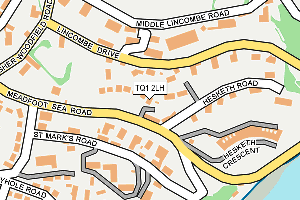 TQ1 2LH map - OS OpenMap – Local (Ordnance Survey)