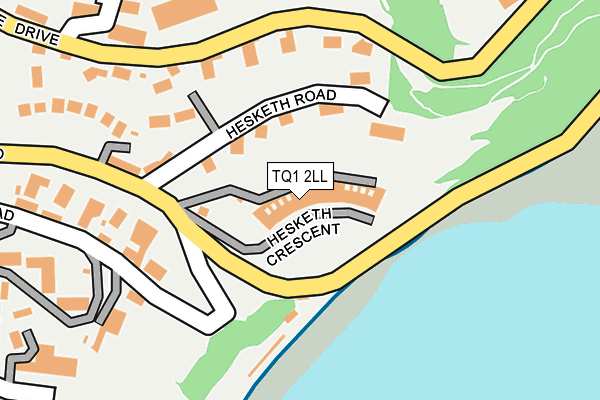 TQ1 2LL map - OS OpenMap – Local (Ordnance Survey)