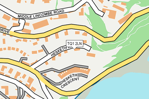 TQ1 2LN map - OS OpenMap – Local (Ordnance Survey)