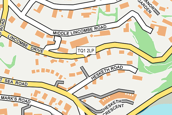 TQ1 2LP map - OS OpenMap – Local (Ordnance Survey)