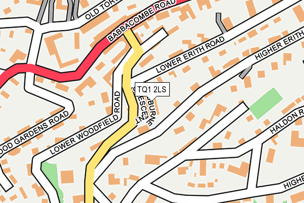 TQ1 2LS map - OS OpenMap – Local (Ordnance Survey)